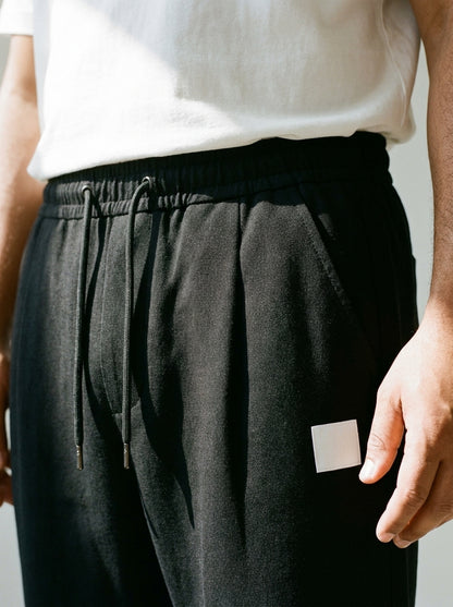 Kazekawa Trousers - Straight Crepe - Black