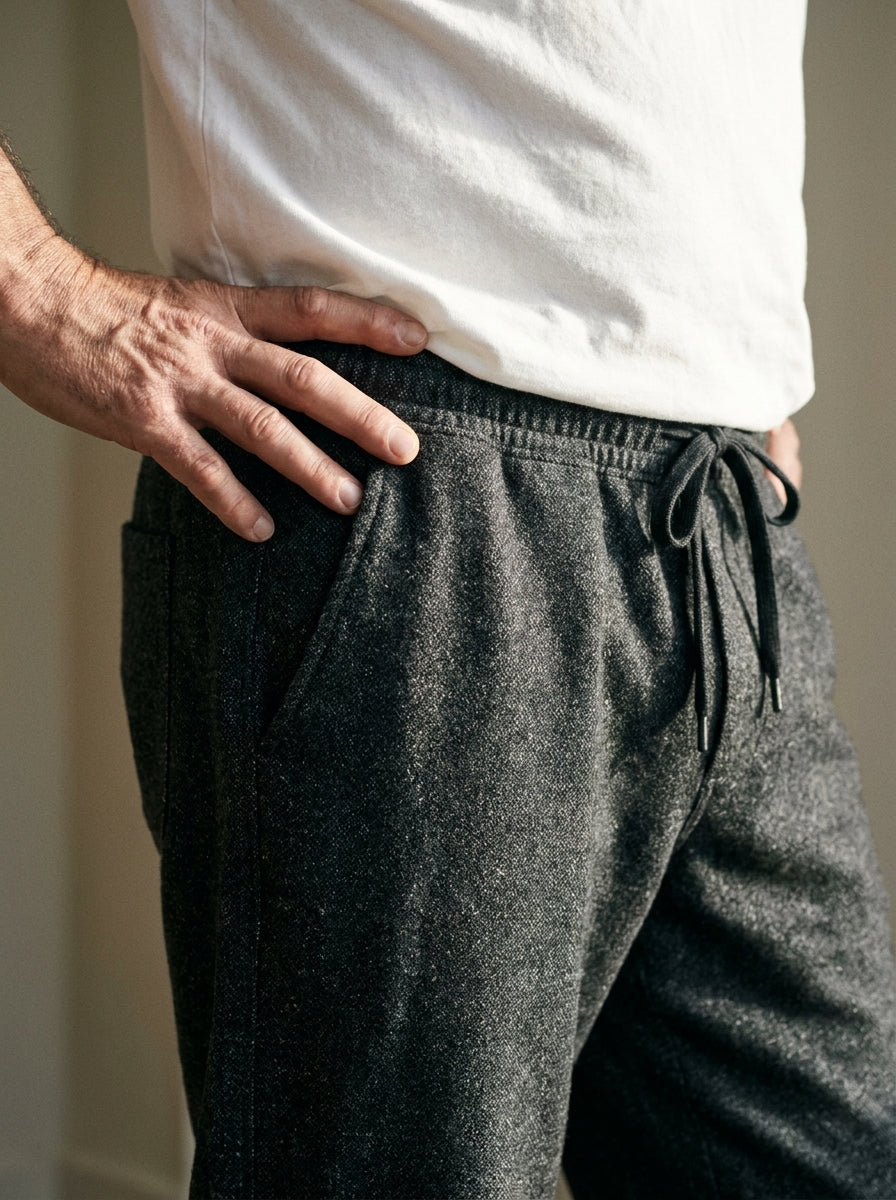 Raijin Trousers - Cuffed Harem - Black Heather