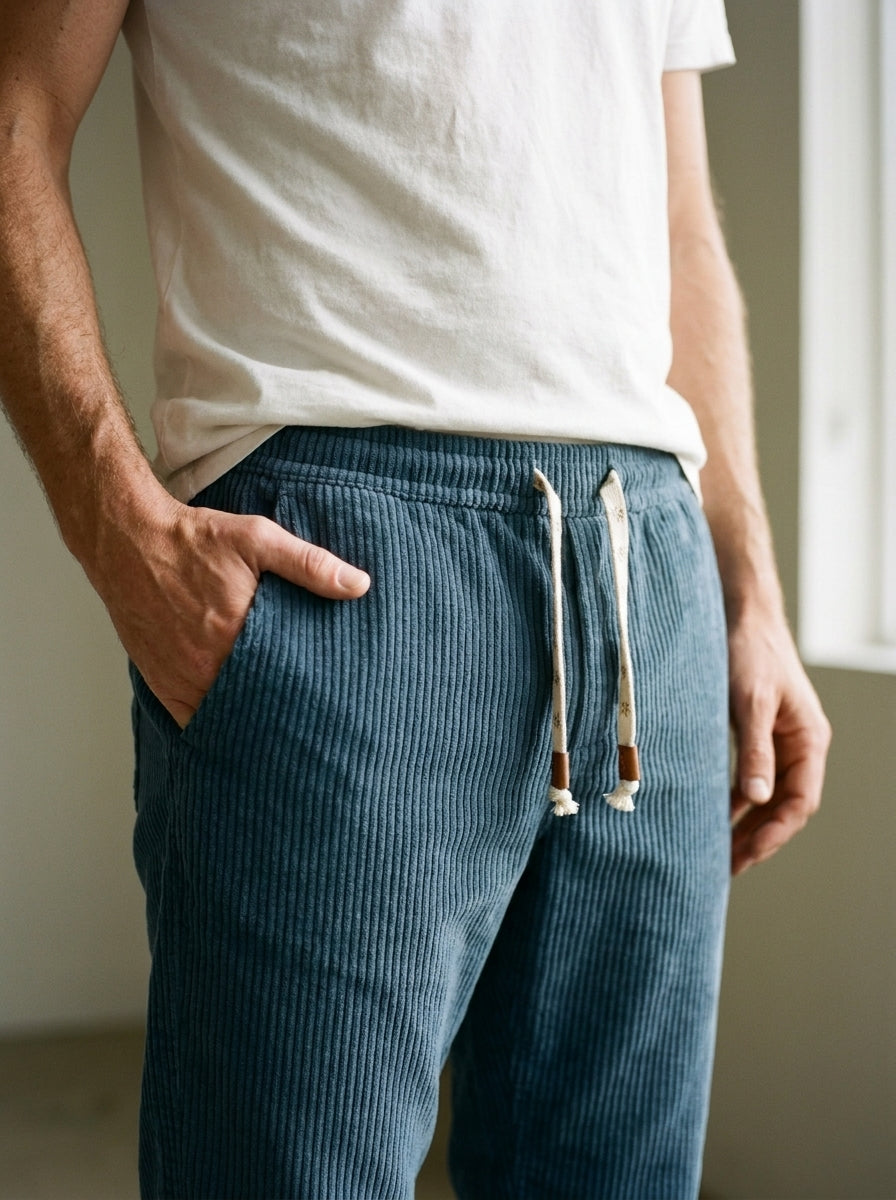 Haruki Corduroy Trousers - blue