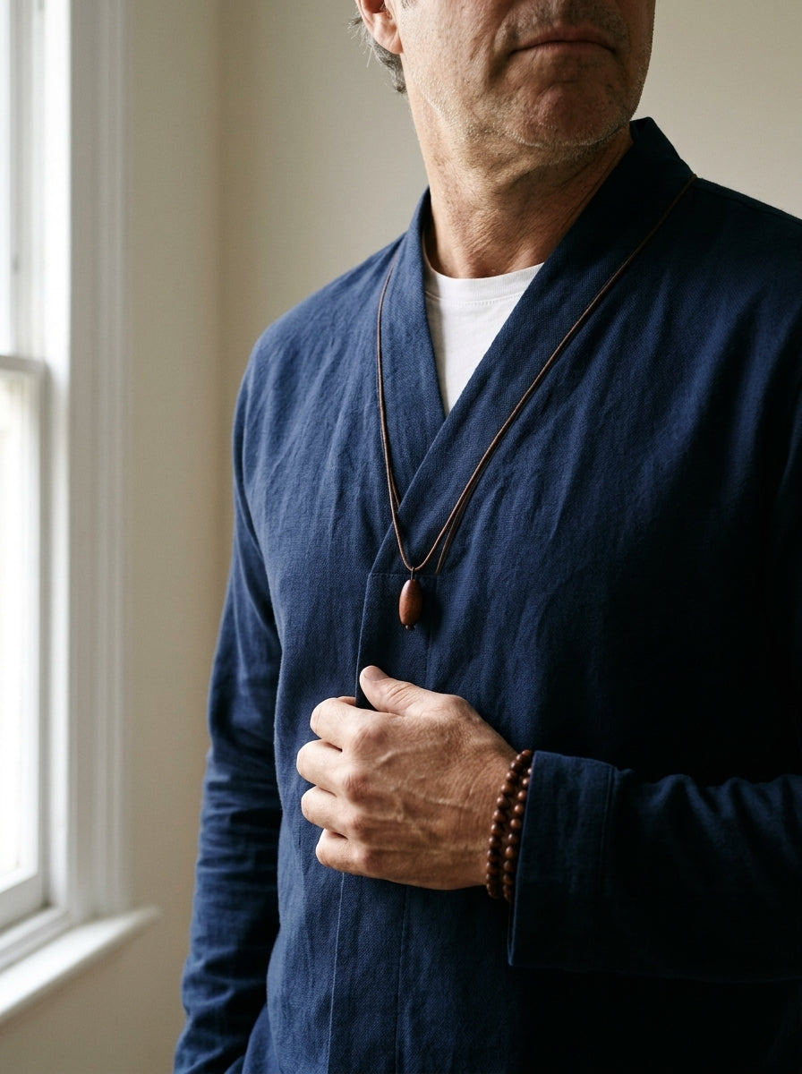 Takuma Kimono Shirt - Crossover Collar