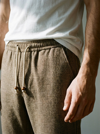 Moshihiro Trousers - Relaxed Everyday - Brown