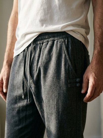 Raijin Trousers - Cuffed Harem - Grey Heather
