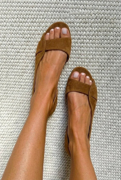 Margaux Sandals - Suede Slingback