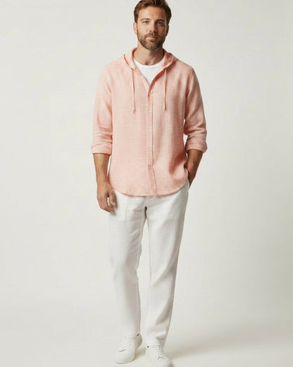 Tane Shirt - Linen in Apricot