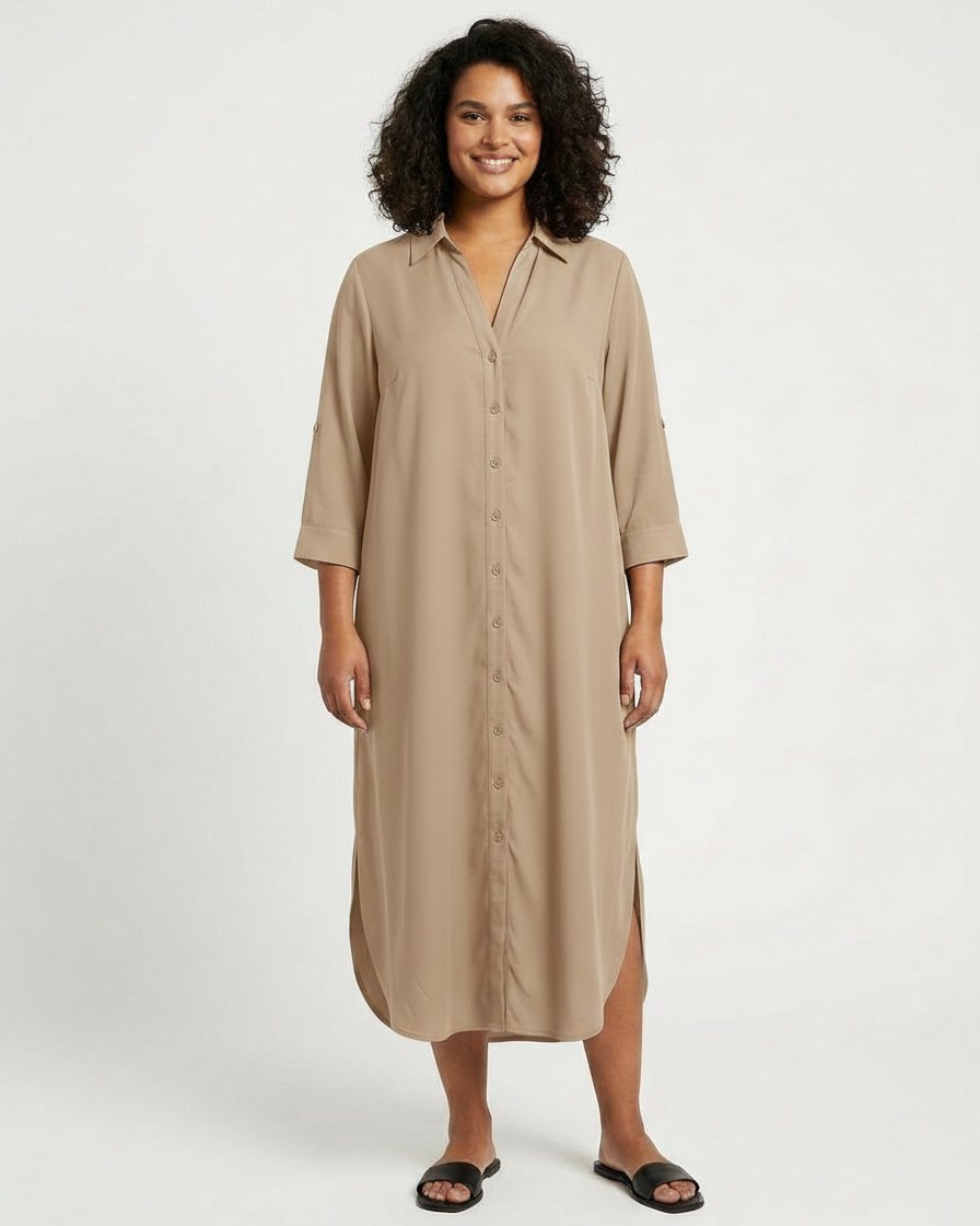 Aster Dress - Relaxed in Beige