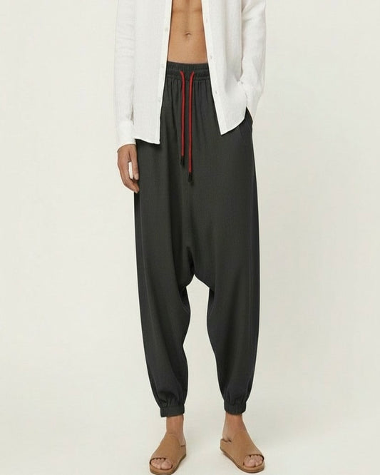 Koen Trousers - Linen in black