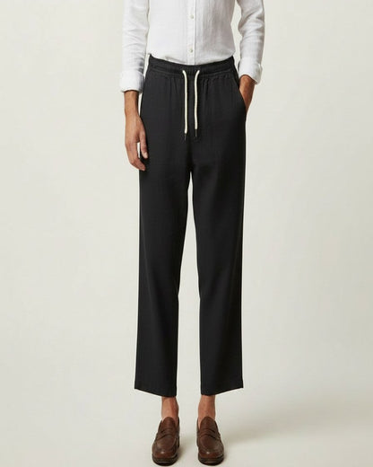 Pael Trousers - Relaxed Linen in Black