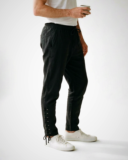 Marsh Trousers - Relaxed Linen in Black