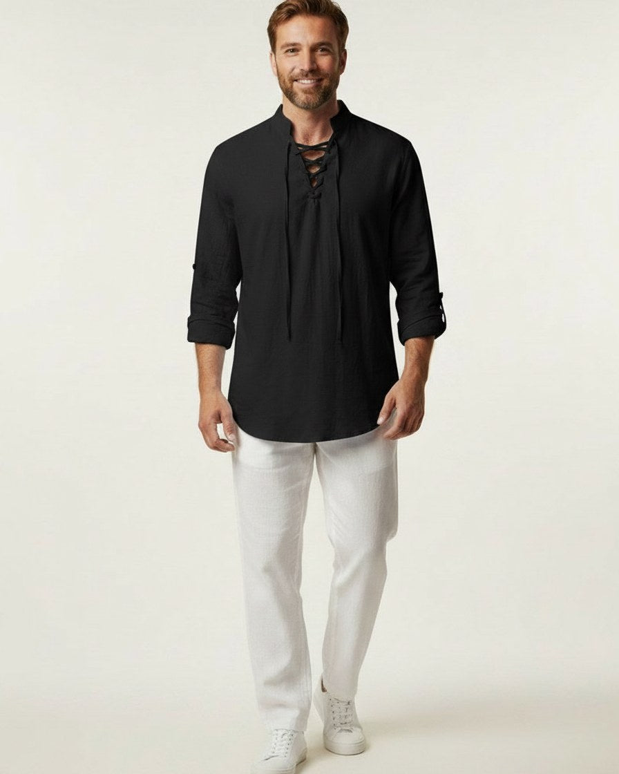 Vael Shirt - Relaxed Denim in Black