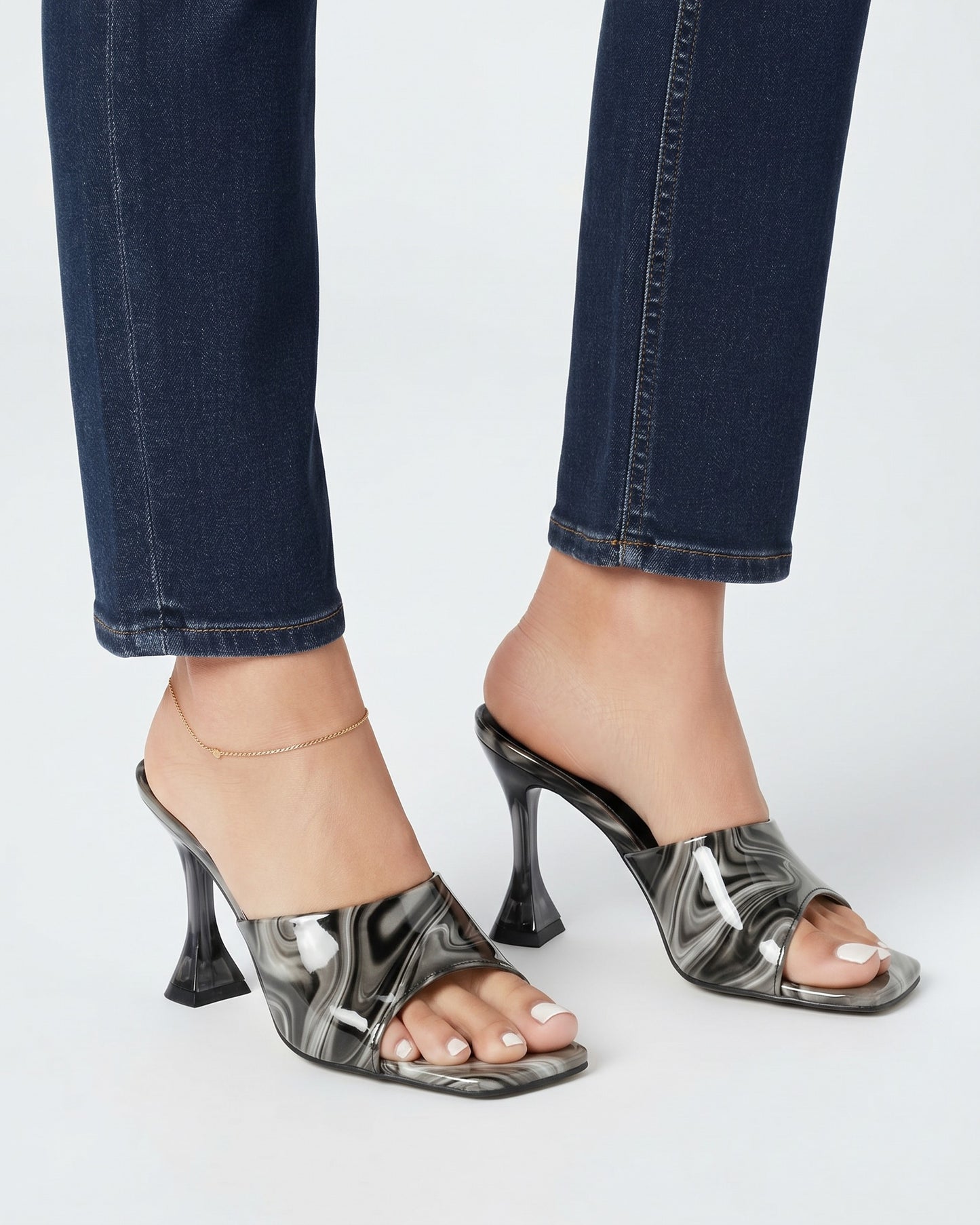 Haas Shoes - Square-Toe Leather in Black