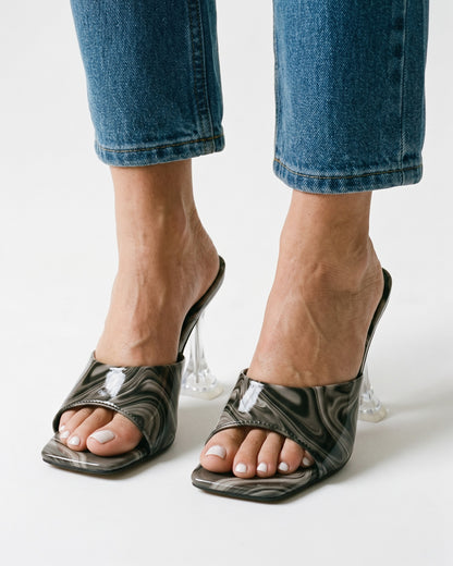 Haas Shoes - Square-Toe Leather in Black