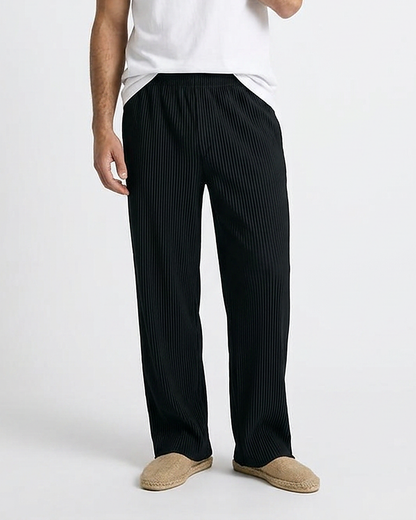 Yoel Trousers - Relaxed Straight-Leg in black