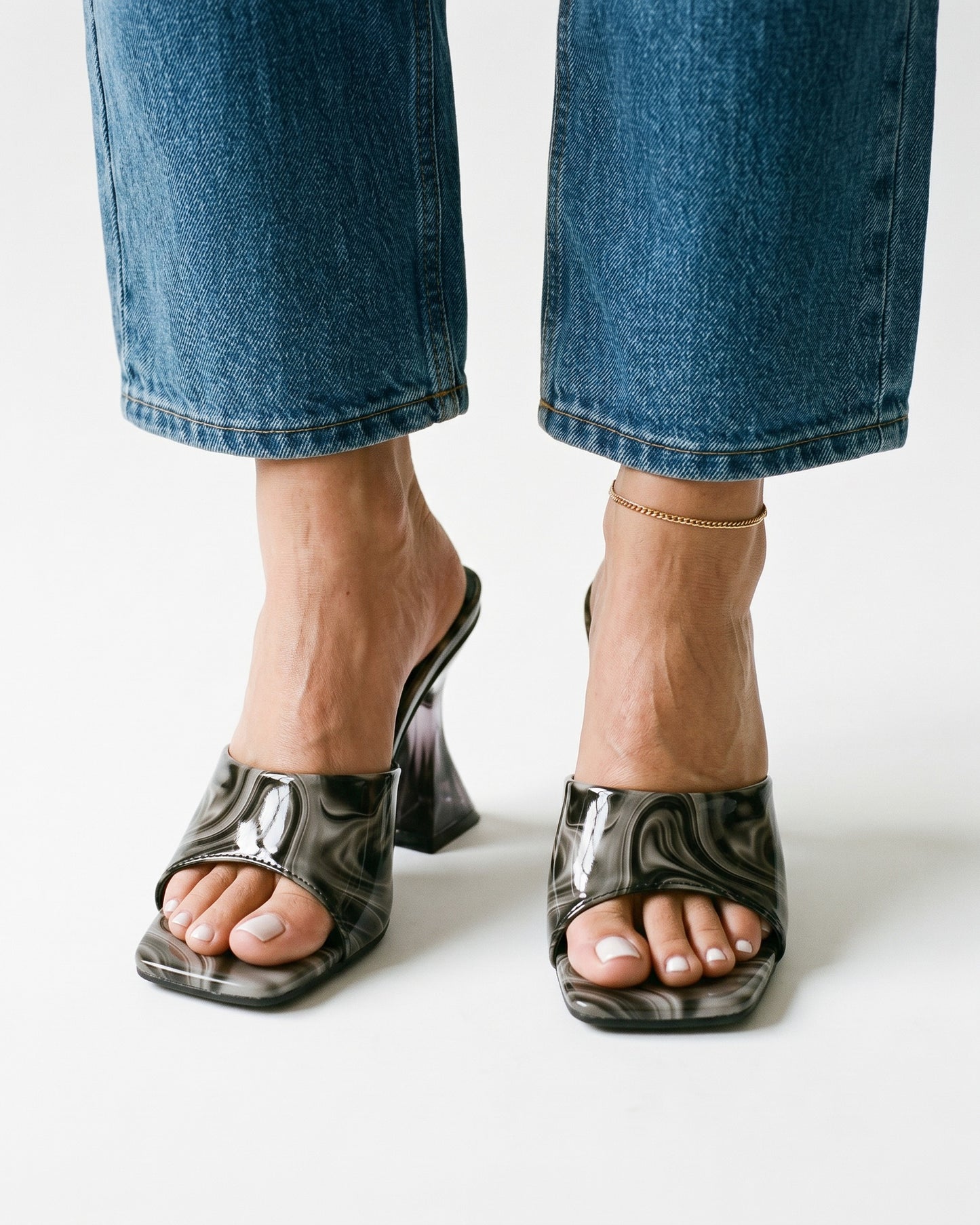 Haas Shoes - Square-Toe Leather in Black