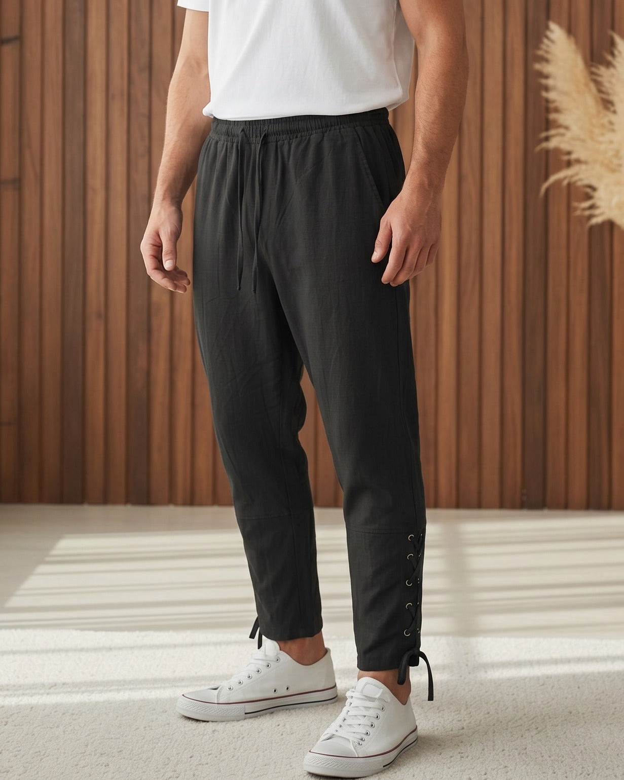 Jaan Trousers - Relaxed Linen in Black