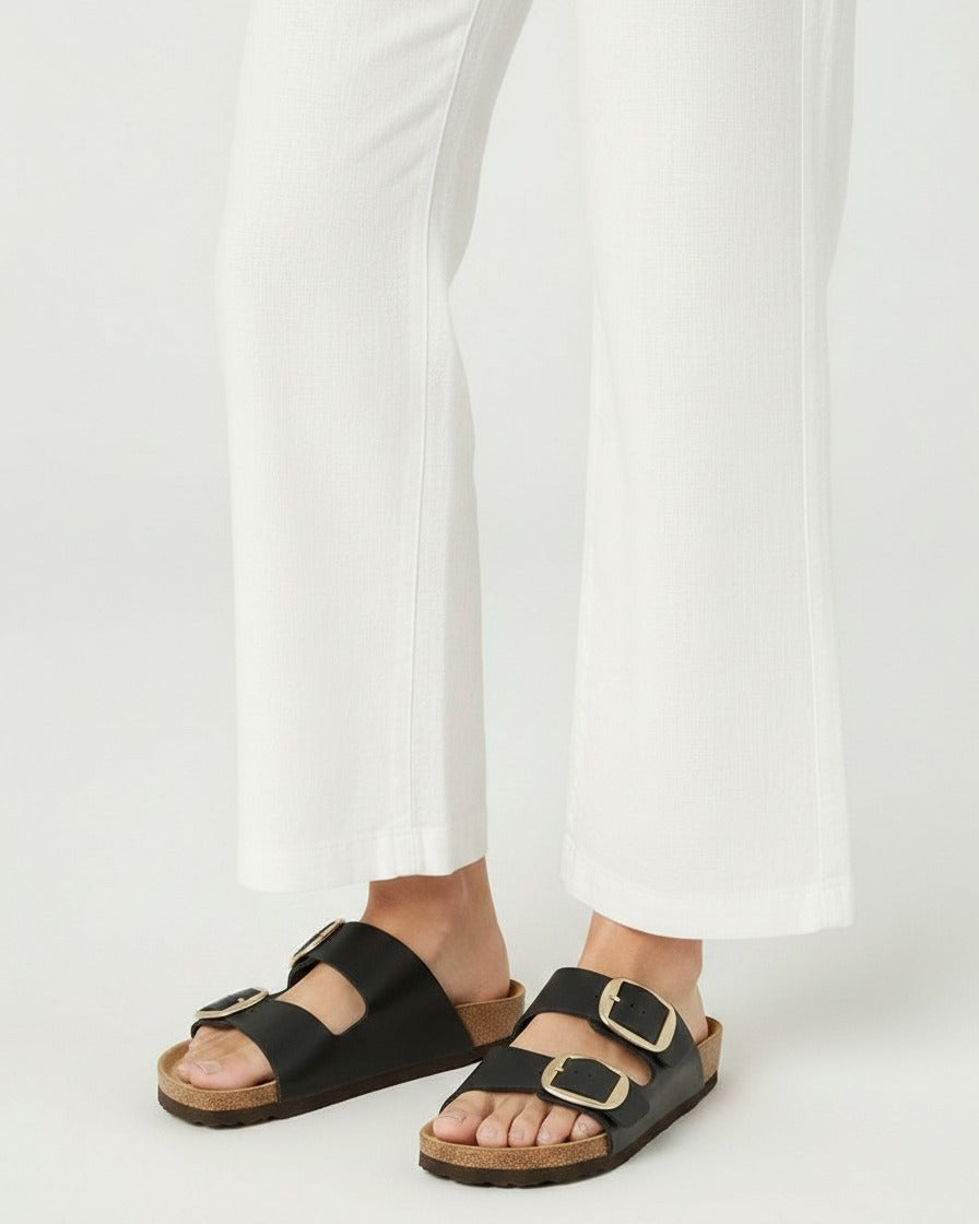 Gael Sandals - Faux Leather in Black Matte