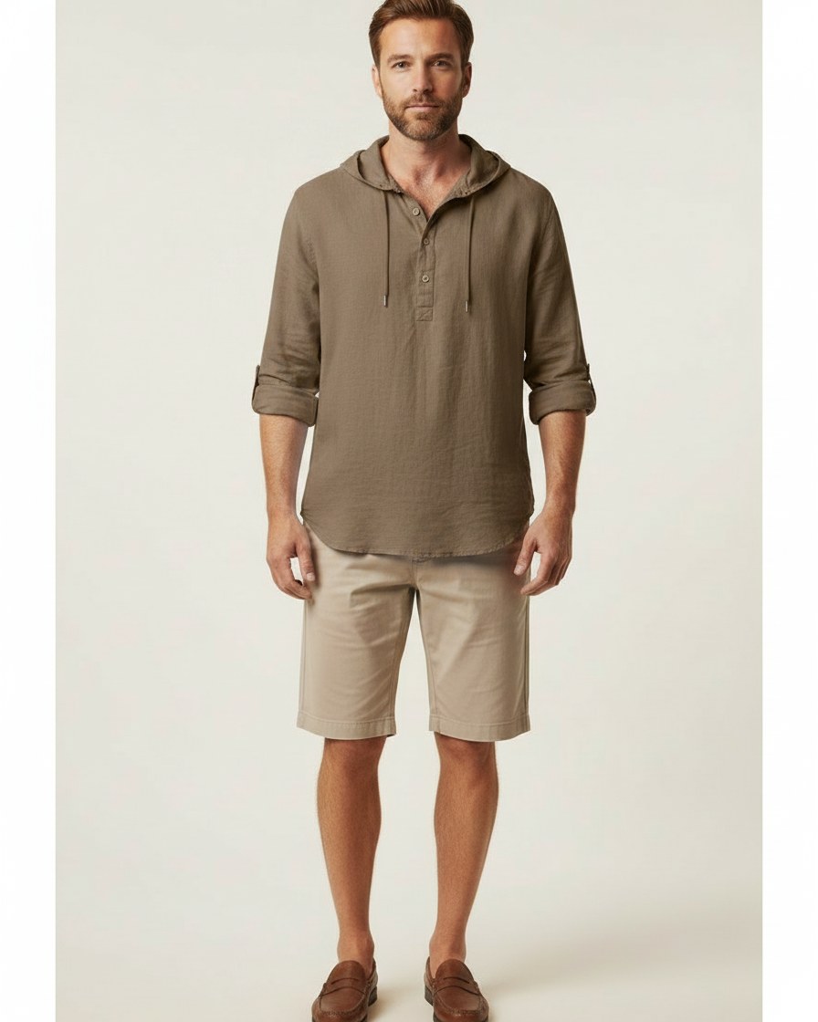 Ivo Shirt - Relaxed Linen in Brown