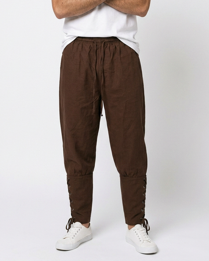 Jaan Trousers - Relaxed Linen in Brown