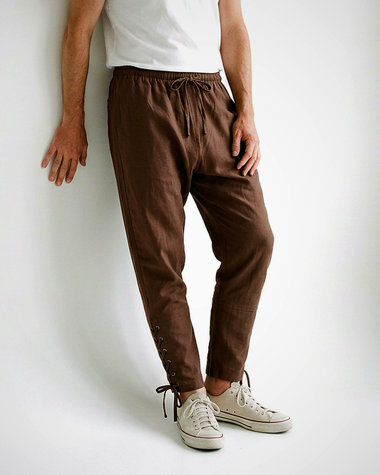 Marsh Trousers - Relaxed Linen in Brown