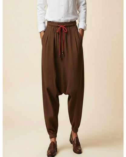 Jaan Trousers - Relaxed Wide-Leg Linen in Coffee