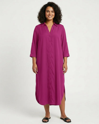 Aster Dress - Relaxed in Fuchsia