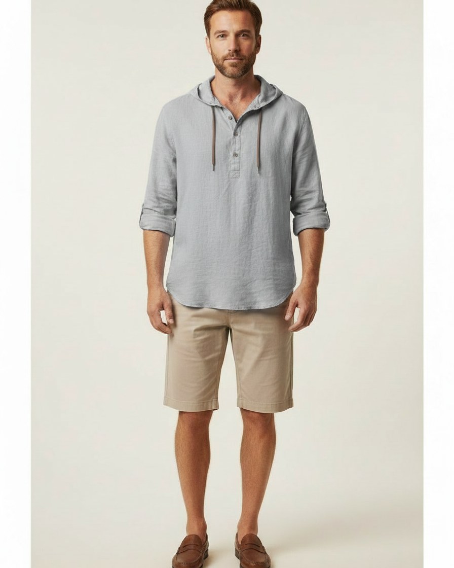 Ivo Shirt - Relaxed Linen in Gray
