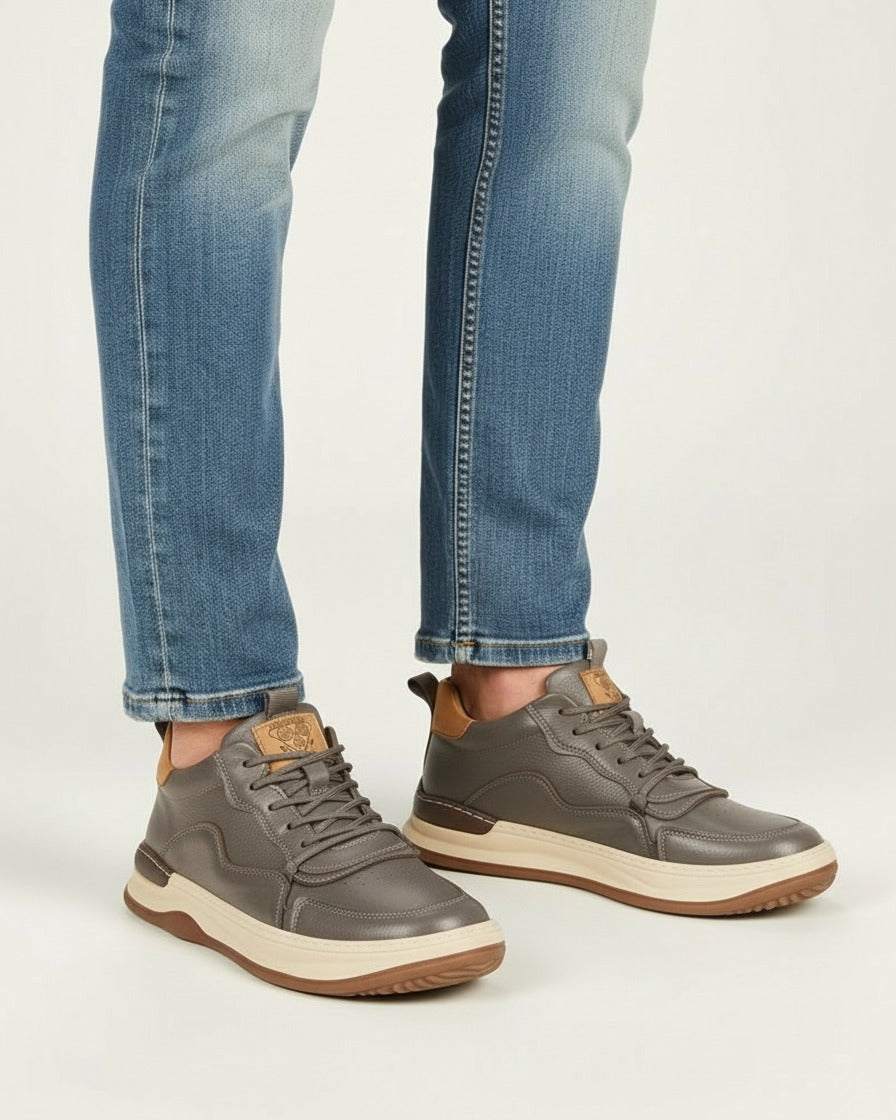 Dael Shoes - Leather in Gray