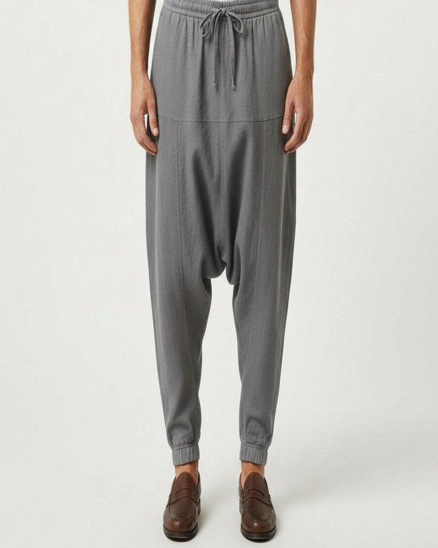 Mael Trousers - Relaxed Linen in Gray