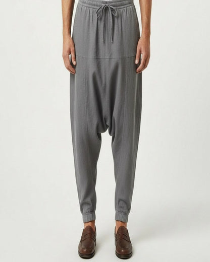 Mael Trousers - Relaxed Linen in Gray