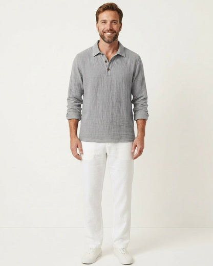 Ugo T-Shirt - Relaxed Linen in Gray
