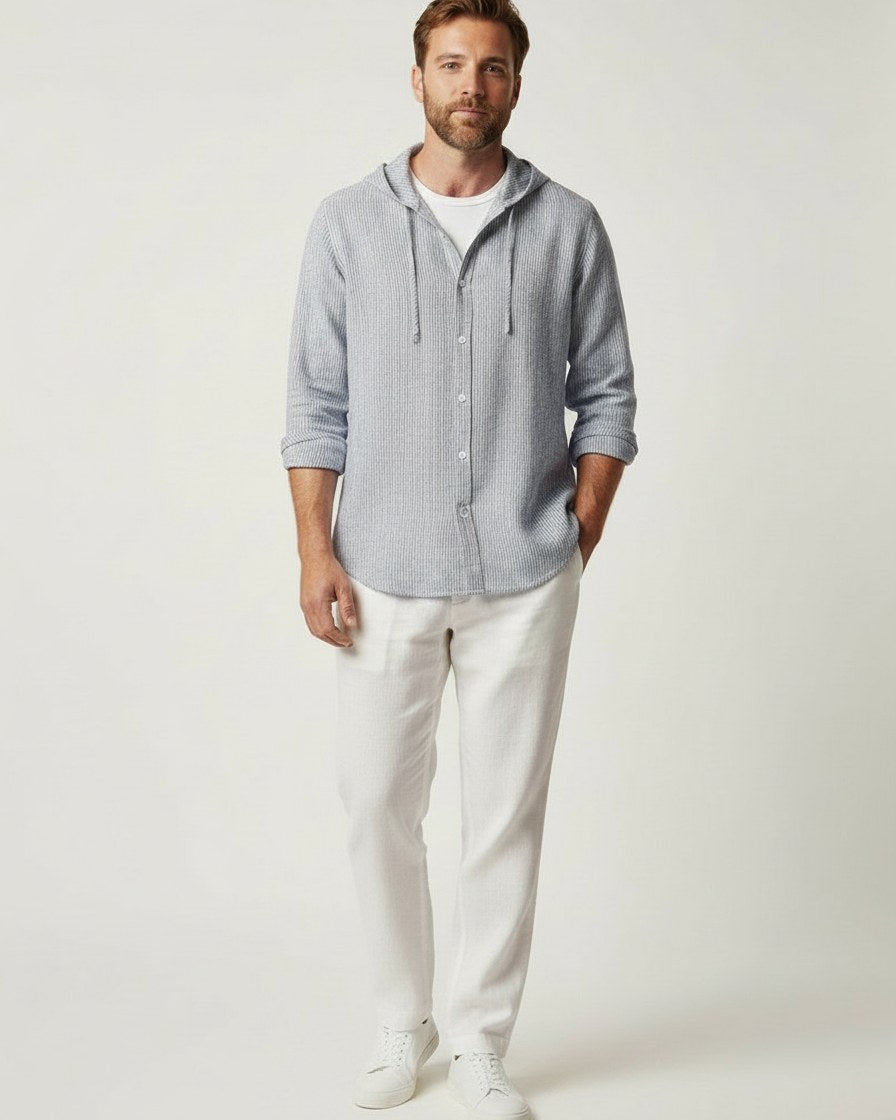 Tane Shirt - Linen in Gray