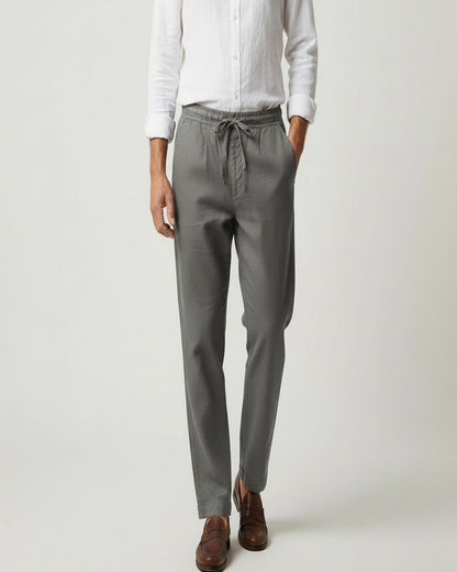 Lars Trousers - Relaxed Linen in Gray