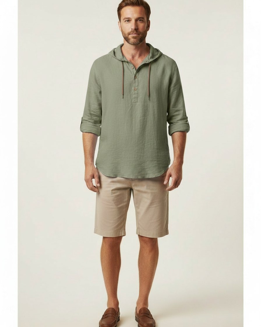Ivo Shirt - Relaxed Linen in Green