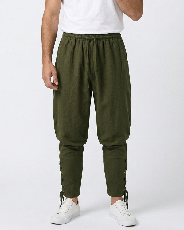 Jaan Trousers - Relaxed Linen in Green
