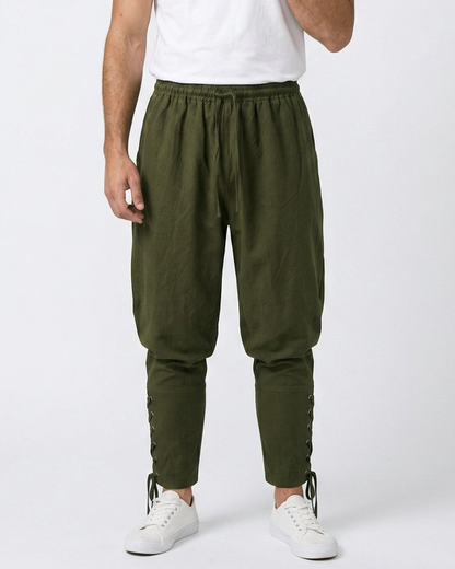 Jaan Trousers - Relaxed Linen in Green
