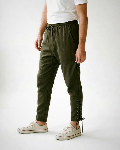 Marsh Trousers - Relaxed Linen in Green