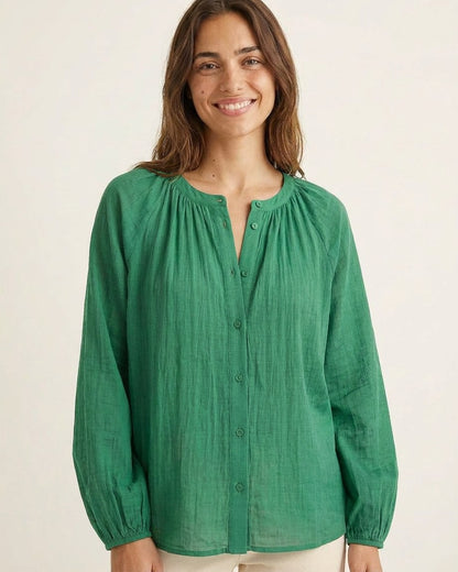 Luca Shirt - Relaxed Linen in Green