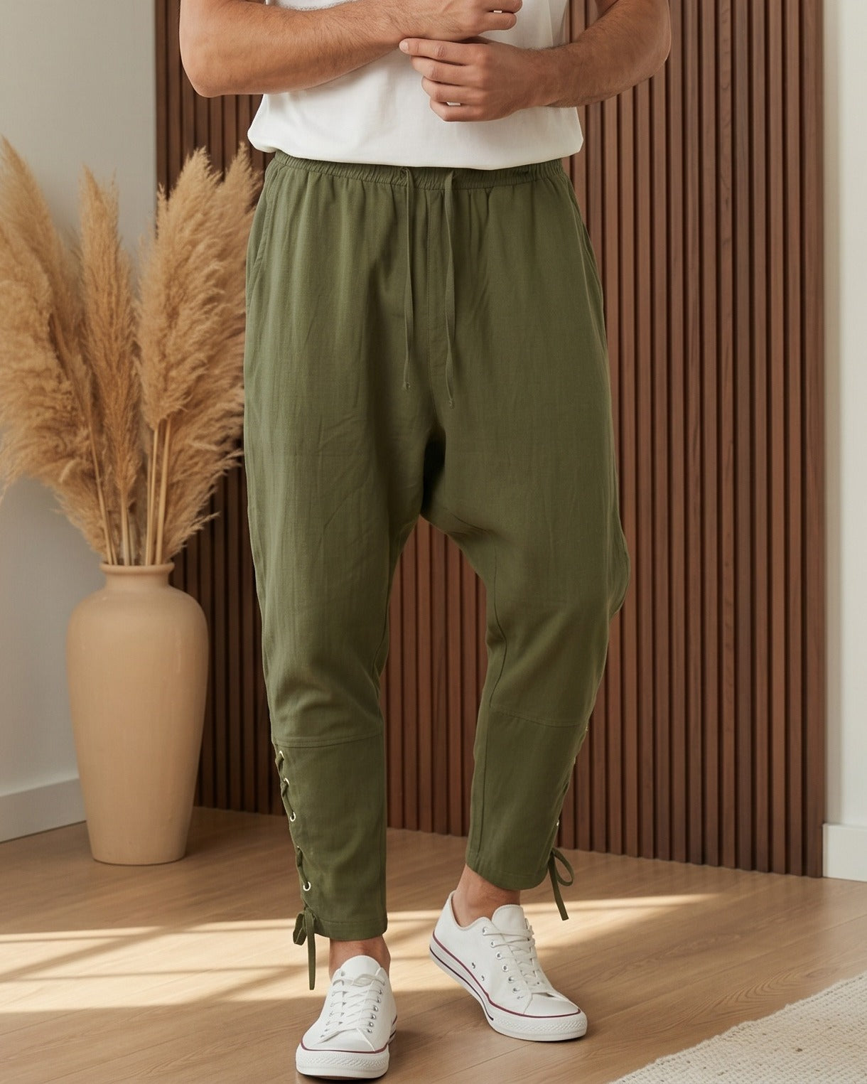 Jaan Trousers - Relaxed Linen in Green