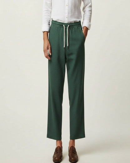 Pael Trousers - Relaxed Linen in Green