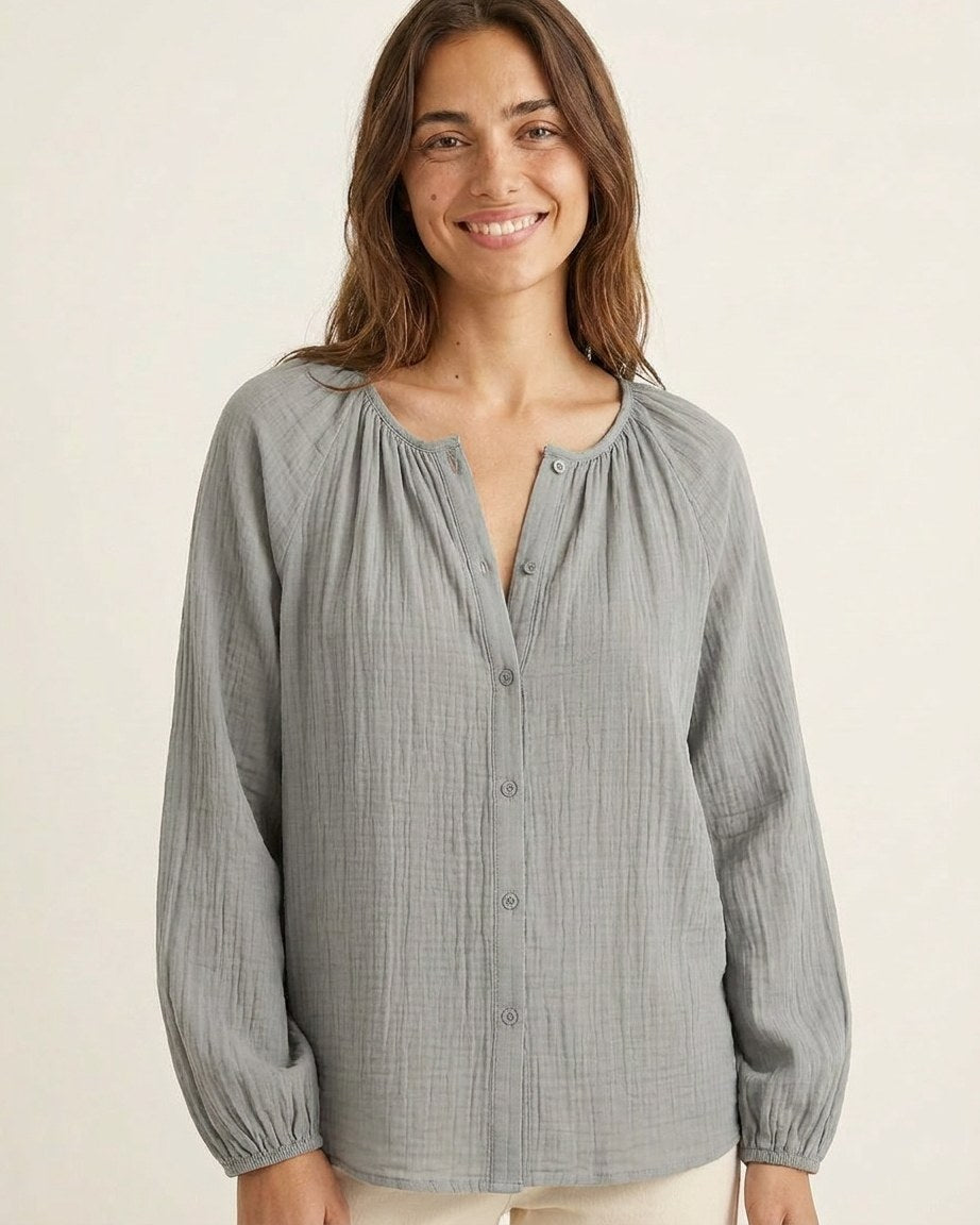 Luca Shirt - Relaxed Linen in Grey