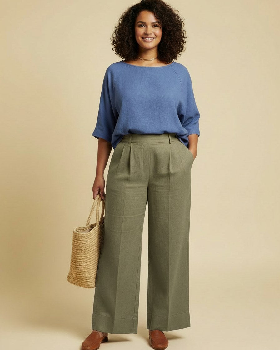 Jude Shirt - Relaxed Linen in Khaki