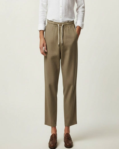 Pael Trousers - Relaxed Linen in Khaki
