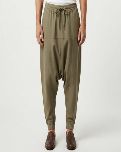 Mael Trousers - Relaxed Linen in Khaki
