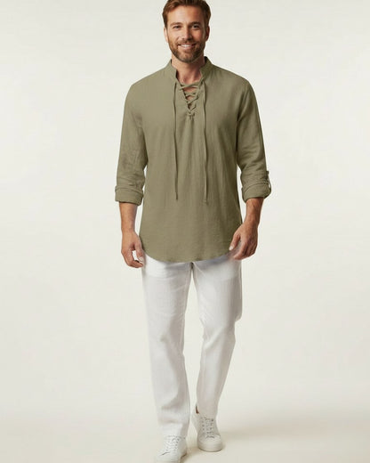 Vael Shirt - Relaxed Denim in Khaki