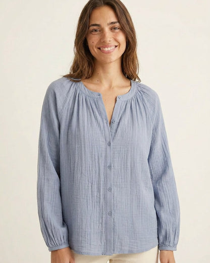 Luca Shirt - Relaxed Linen in Light Blue