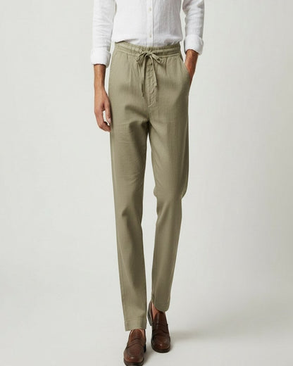 Lars Trousers - Relaxed Linen in Light Khaki