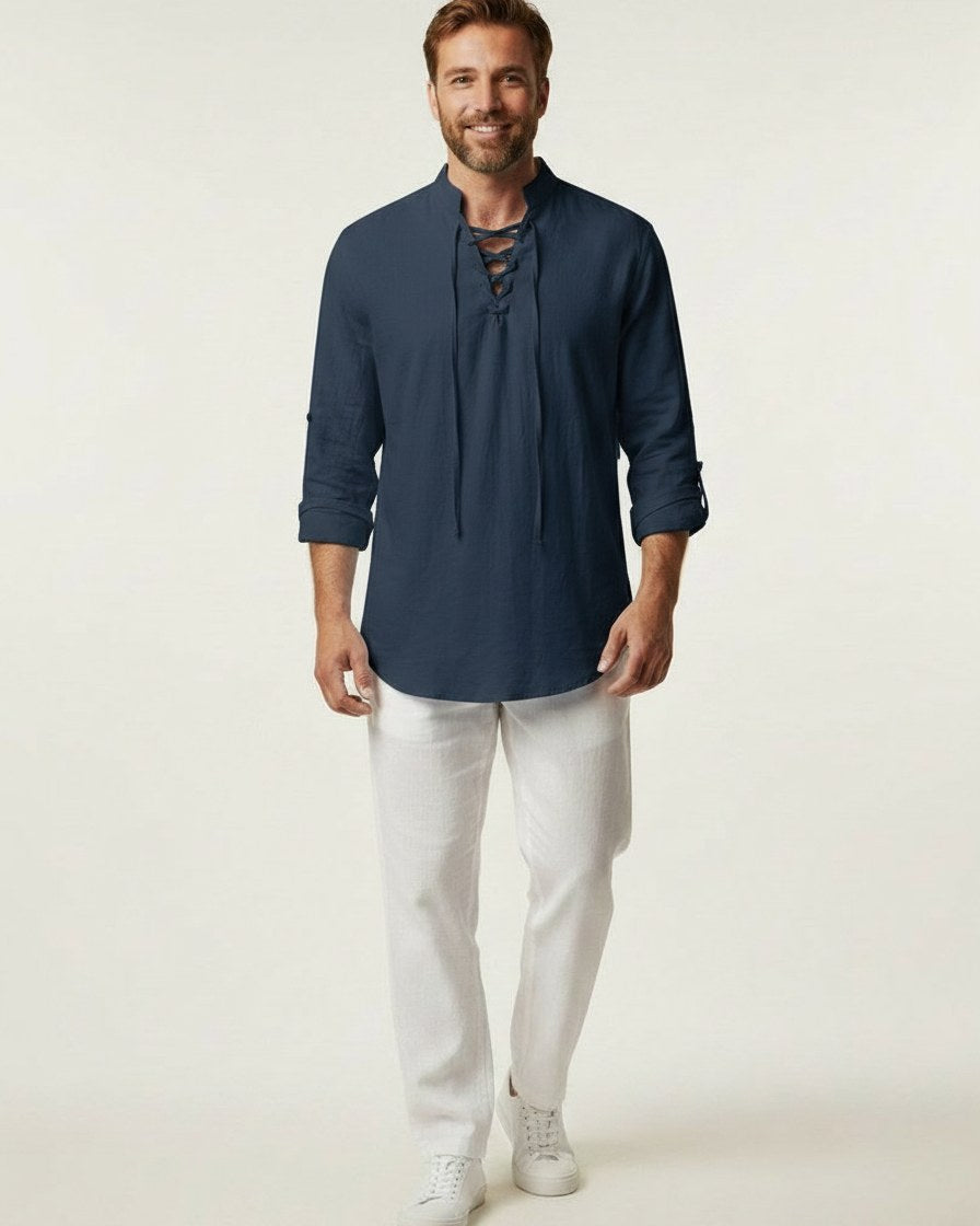 Vael Shirt - Relaxed Denim in Navy