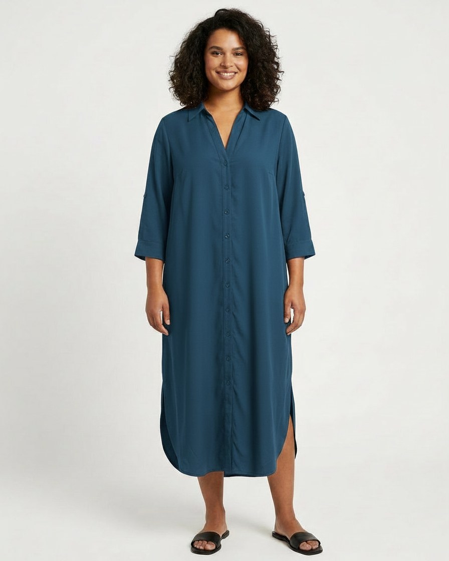 Aster Dress - Relaxed in Petrol