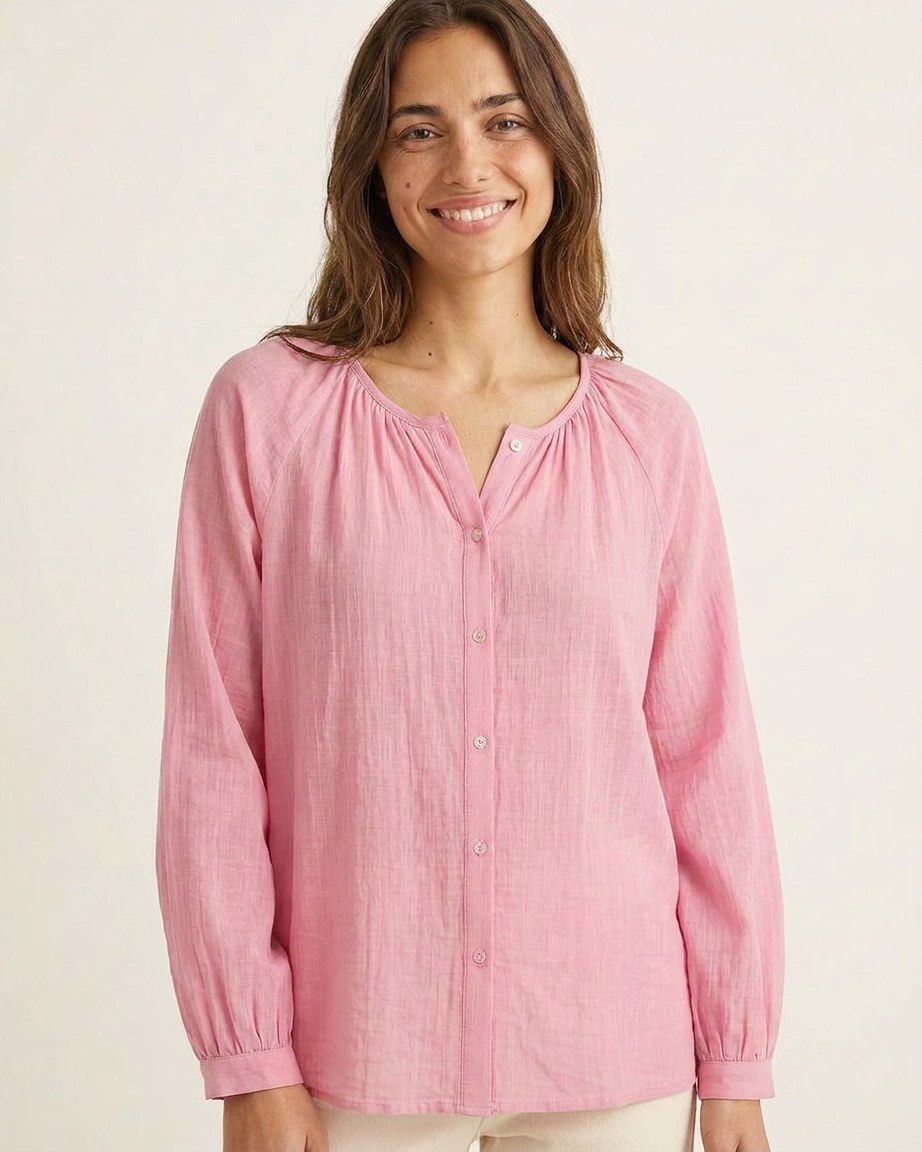 Luca Shirt - Relaxed Linen in Pink