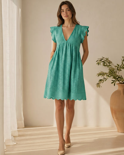 Dleo Dress in Turquoise