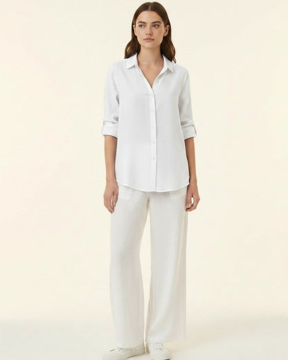 Lior Blouse - Relaxed Linen in White